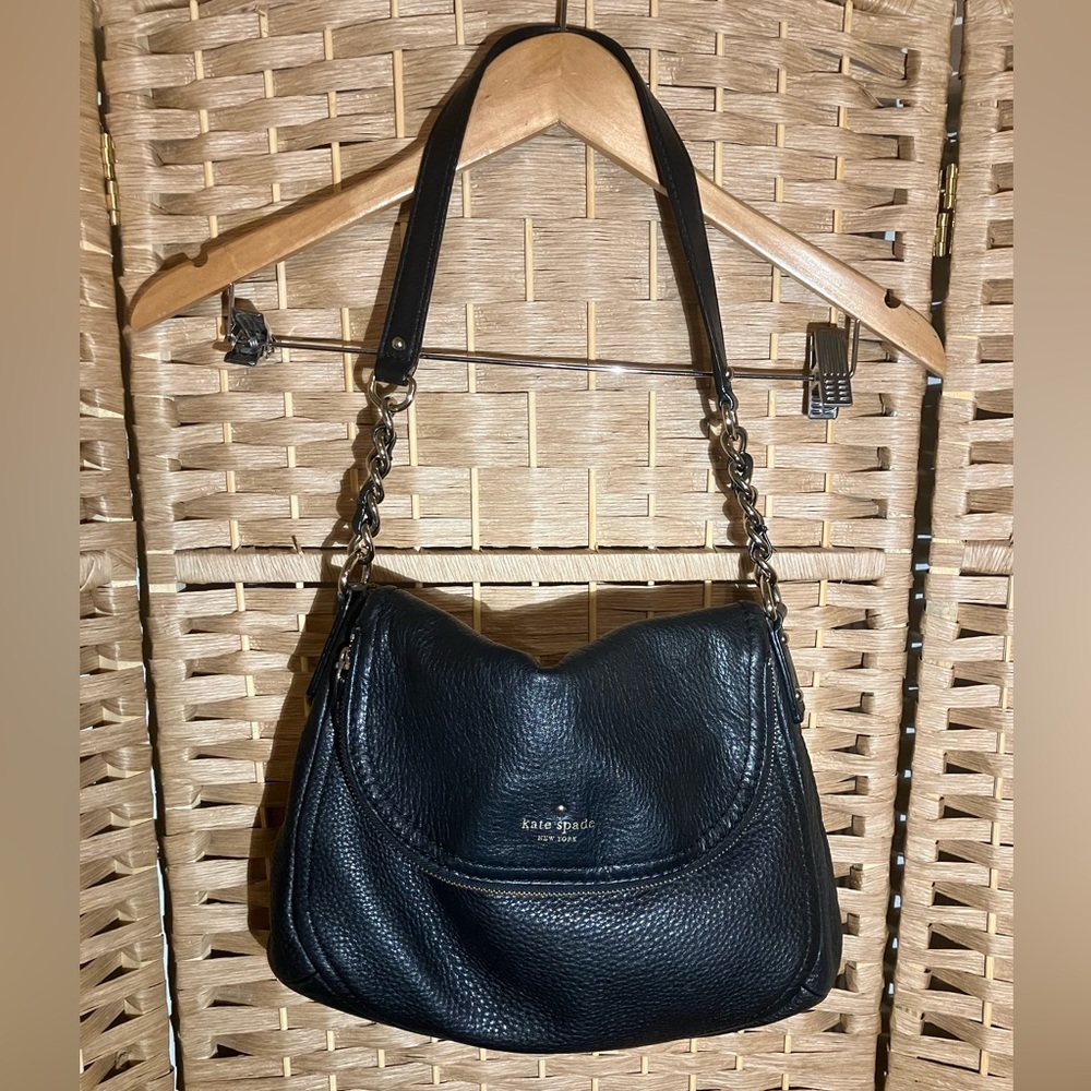 Kate Spade Black Leather Shoulder Bag - Picture 1 of 12